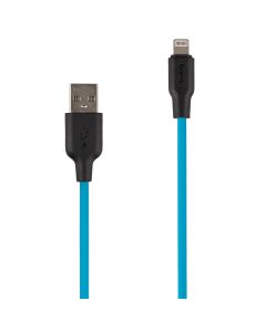 USB-кабель Hoco X21/X21 Plus Silicone Lightning Синий (Голубой)