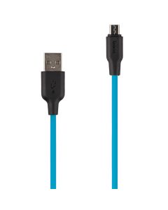 USB-кабель Hoco X21/X21 Plus Silicone Micro-USB Синий (Голубой)