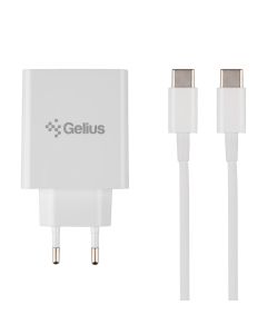 Зарядний пристрій Gelius X-Duo PRO 45W GP-HC053 + кабель Type-C to Type-C Білий (White)
