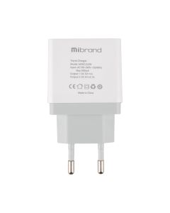 Зарядний пристрій Mibrand MI-02 Travel Charger 2USB Білий (White)