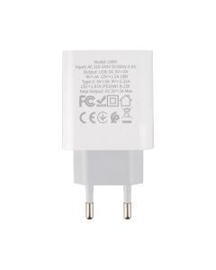 Зарядний пристрій Hoco C80A PD 20W+QC3.0 + кабель Type-C to Type-C Білий (White)