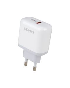 Зарядний пристрій LDNIO A2526C PD/QC 45W Білий (White)