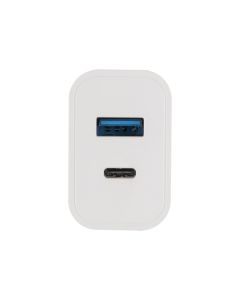 Зарядний пристрій USB Mibrand MI-15 20W PD + Quick Charger Білий (White)