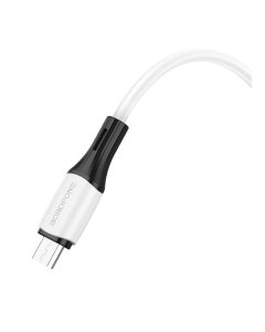USB кабель Borofone BX79 Silicone 2.4A Micro-USB Білий (White)