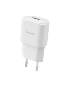 Зарядний пристрій Borofone BA48A 2.1A/1 USB + кабель Micro-USB Білий (White)