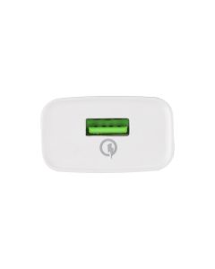 Зарядное устройство Hoco C72Q Glorious 1USB/18W/QC3.0 + кабель Type-C Белый (White)