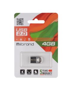 USB Флеш Mibrand Hawk (USB 2.0) 4Gb Чорна (Black)