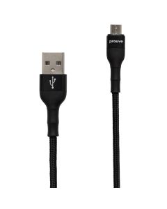 USB кабель Proove Weft Micro USB 2.4A 1м Чёрный