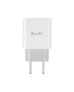 Зарядний пристрій Avantis A825 1USB 2.1A + кабель Micro-USB Білий (White)