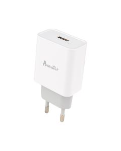 Зарядний пристрій Avantis A825 1USB 2.1A + кабель Micro-USB Білий (White)