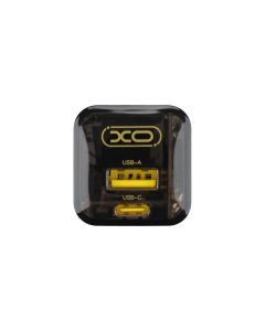 Зарядний пристрій XO CE05 1USB+1Type-C PD30W+QC3.0 18W Чорний (Black)
