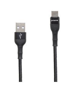 USB кабель Proove Weft Type-C 3A 1м Чорний (Black)