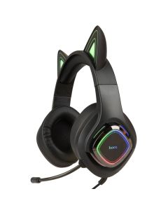 Навушники накладні Hoco W107 Cute Cat Ear Gaming Зелені (Green)