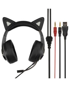 Навушники накладні Hoco W107 Cute Cat Ear Gaming Зелені (Green)