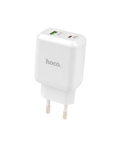 Зарядное устройство Hoco N5 Favor Dual PD20W QC3.0 + кабель Type-C to Type-C Белый (White)