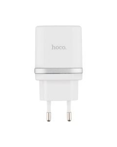 Зарядное устройство Hoco C12Q QC 3.0 (1USB) + кабель Type-C 3A Белый (White)