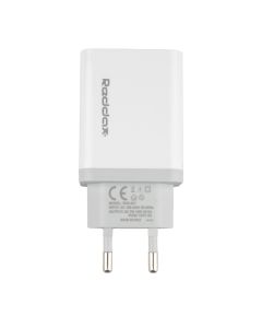 Зарядний пристрій REDDAX RDX-031 1USB/1Type-C 3A + кабель Type-C Білий (White)