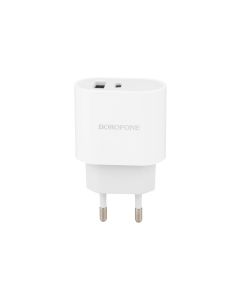 Зарядное устройство Borofone BA62A USB / USB-C 5V / 2.4A Белый (White)