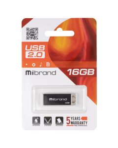 USB Флеш Mibrand Chameleon (USB 2.0) 16Gb Чорна (Black)