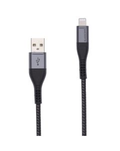 USB кабель Glasscove SOLID MFI 2.4A Lightning 1м Чорний (Black)