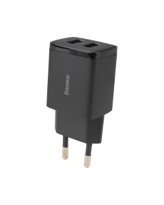 Зарядний пристрій Baseus Compact 10.5W 2USB Чорний (Black)