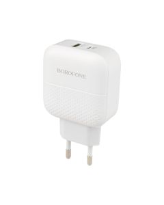 Зарядное устройство Borofone BA46A PD + QC 3.0 Белый (White)