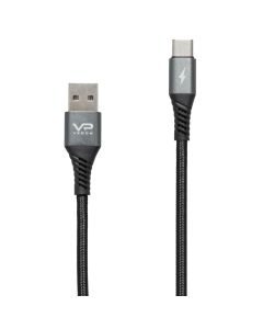 USB кабель Veron CV09 Braided Type-C 2м Чорний (Black)