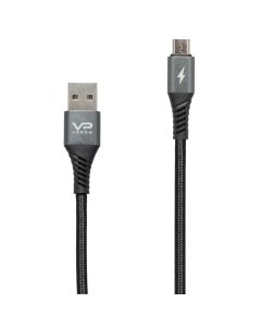 USB кабель Veron CV09 Braided Micro-USB 2м Чорний (Black)