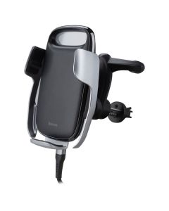 Автотримач з бездротовою зарядкою Baseus Milky Way Electric Bracket Чорний (Black)