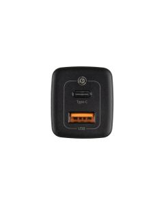 Зарядний пристрій Baseus Gan2 Lite Quick Charger 65W (1Type-C + 1USB) Чорний (Black)