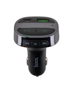 Fm-модулятор Hoco E70 PD30W USB+Type-C Bluetooth Чорний (Black)