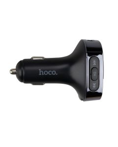 Fm-модулятор Hoco E70 PD30W USB+Type-C Bluetooth Чорний (Black)