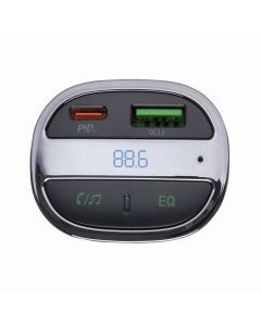 Fm-модулятор Hoco E70 PD30W USB+Type-C Bluetooth Чорний (Black)