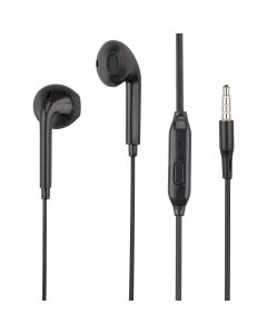 Навушники з мікрофоном Denmen DR01 Чорні (Black)