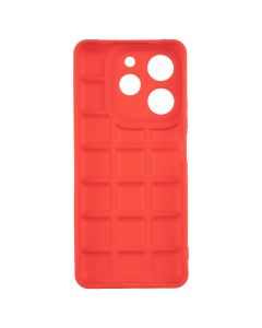 Чехол-накладка для TECNO Spark 10 Pro Quadrate Case Красный (Red)