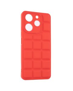 Чехол-накладка для TECNO Spark 10 Pro Quadrate Case Красный (Red)