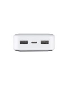PowerBank 20000 мАг XO PR136 с цифровым дисплеем 2USB+Type-C Белый (White)