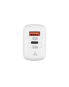 Зарядний пристрій AccLab AL-TC220 (1USB + 1USB-C) Білий (White)