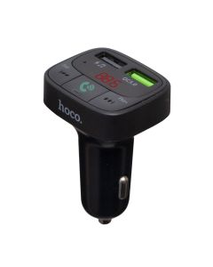 Fm-модулятор Hoco E59 Promise QC3.0 2USB Bluetooth Чорний (Black)