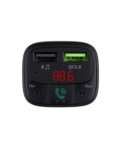 Fm-модулятор Hoco E59 Promise QC3.0 2USB Bluetooth Чорний (Black)