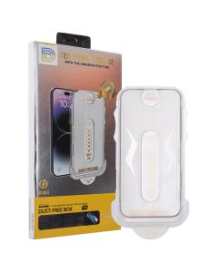 Защитное стекло для iPhone 14 Pro/15/16 DM Dust-Free 3D Черное (Black)