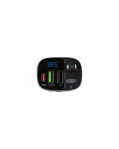 Fm-модулятор Hoco E62 Fast PD20W+QC3.0 Bluetooth Чорний (Black)