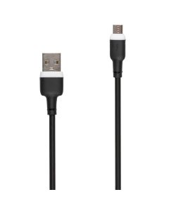 USB кабель XO NB208  Liquid Silicone Micro-USB Чорний (Black)