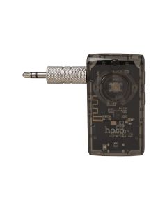 FM-трансмітер AUX Hoco E66 Transparent Bluetooth Чорний (Black)