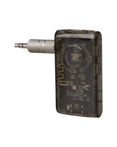 FM-трансмітер AUX Hoco E66 Transparent Bluetooth Чорний (Black)