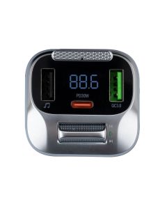 Fm-модулятор Hoco E75 Bravery PD30W+QC3.0 Bluetooth Синій (Blue)