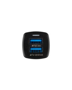 Автомобільний зарядний пристрій Borofone Gelius Apollo GP-CC01 + кабель Type-C Чорний (Black)