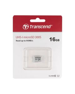 Карта памяти MicroSD Transcend 300S 16Gb Class 10 UHS-1 U1