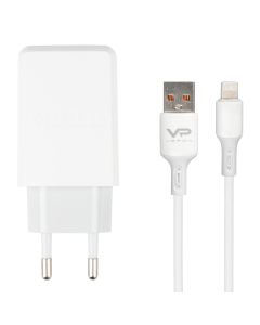 Зарядное устройство USB Veron VR-C13L 3A 18W + кабель Lightning Белый (White)