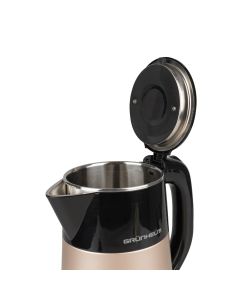 Електрочайник Grunhelm EKS-1855SC Чорний Золотий (Black Gold)